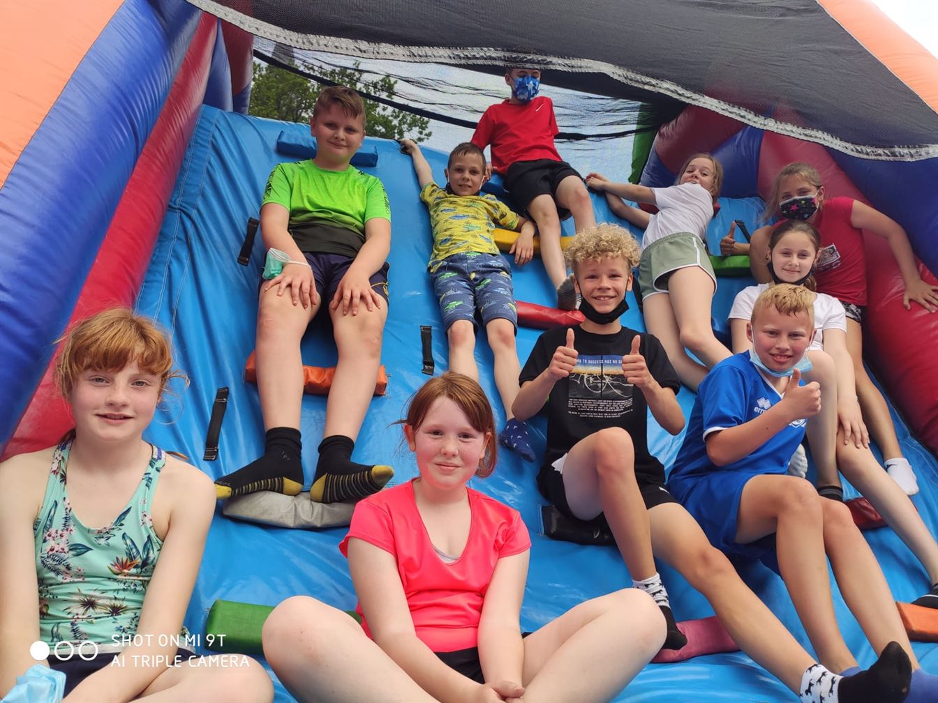 Sportdagen in klasbubbels